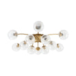 Load image into Gallery viewer, Glam 12-Light Sputnik Milky Mist Glass Bubble Semi Flush
