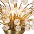 Load image into Gallery viewer, Glam 4-Light Brass Faceted Crystal Sunburst Flush Mount
