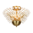 Load image into Gallery viewer, Glam 4-Light Brass Faceted Crystal Sunburst Flush Mount
