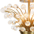 Load image into Gallery viewer, Glam 4-Light Brass Faceted Crystal Sunburst Flush Mount
