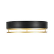Load image into Gallery viewer, Gold Ring Accent Black Round Dimmable LED Ceiling Light
