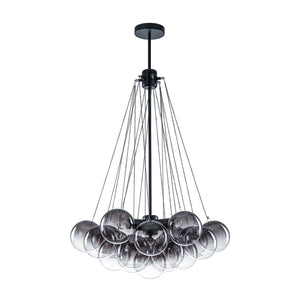 Cluster Colored Tinted Glass Globe Bubble Chandelier