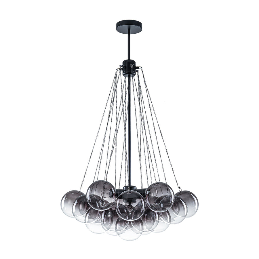Cluster Colored Tinted Glass Globe Bubble Chandelier