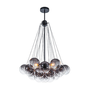 Cluster Colored Tinted Glass Globe Bubble Chandelier