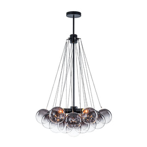 Cluster Colored Tinted Glass Globe Bubble Chandelier