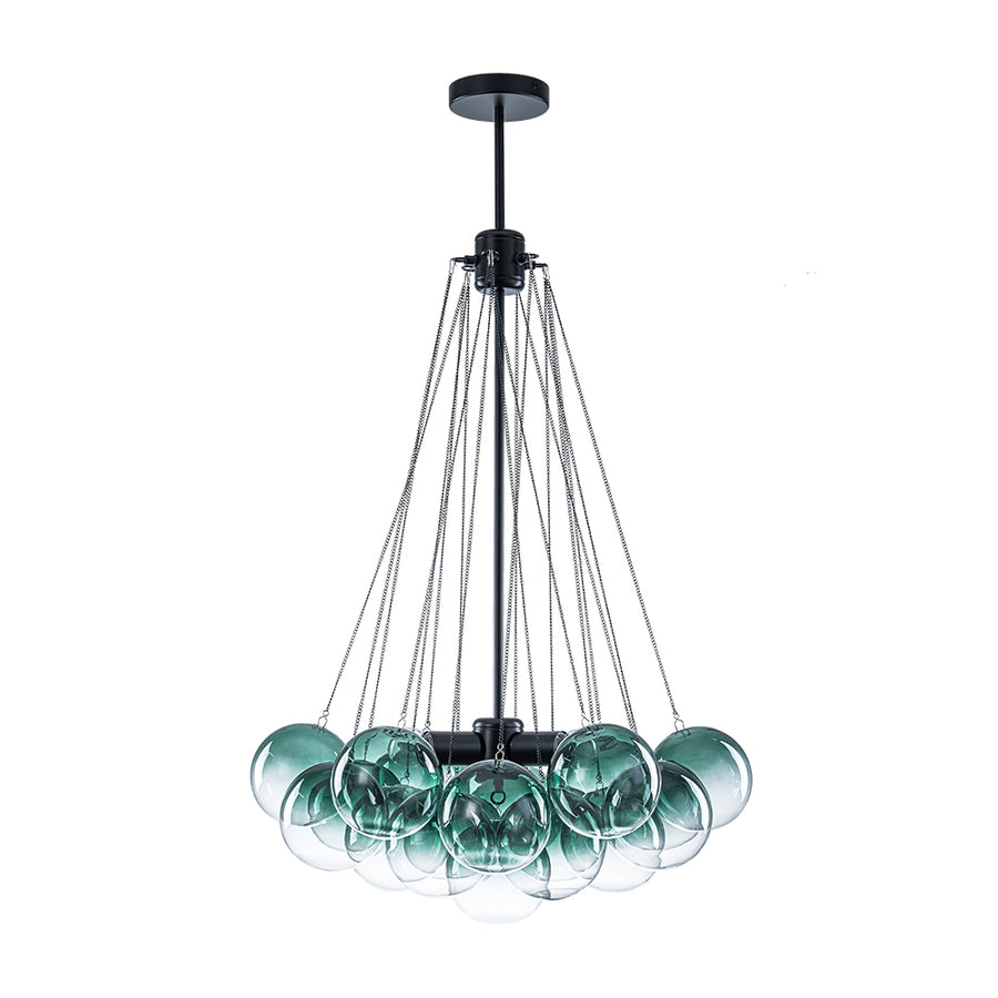 Cluster Colored Tinted Glass Globe Bubble Chandelier