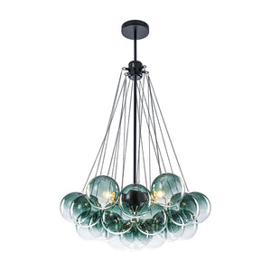 Cluster Colored Tinted Glass Globe Bubble Chandelier