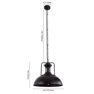 Industrial Single Dome Pendant Light