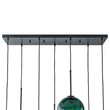 Load image into Gallery viewer, Lake House Green Glass Globe Bubble Linear Island Pendant
