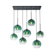 Load image into Gallery viewer, Lake House Green Glass Globe Bubble Linear Island Pendant
