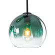 Load image into Gallery viewer, Lake House Green Glass Globe Bubble Linear Island Pendant
