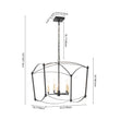 Load image into Gallery viewer, Vintage 5-Light Candle Arched Square Cage Chandelier
