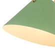 Load image into Gallery viewer, Mid-Century 1-Light Brass Green Cone Wall Sconce
