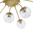 Load image into Gallery viewer, Mid-Century 12-Light Sputnik Fluted Glass Bubble Semi Flush
