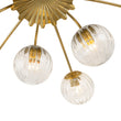 Load image into Gallery viewer, Mid-Century 12-Light Sputnik Fluted Glass Bubble Semi Flush
