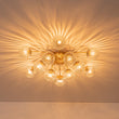 Load image into Gallery viewer, Mid-Century 12-Light Sputnik Fluted Glass Bubble Semi Flush
