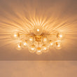 Load image into Gallery viewer, Mid-Century 12-Light Sputnik Fluted Glass Bubble Semi Flush
