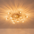 Load image into Gallery viewer, Mid-Century 12-Light Sputnik Fluted Glass Bubble Semi Flush

