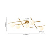 Load image into Gallery viewer, Brass 5-Light Linear Opal Glass Globe Sputnik Semi Flush
