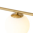 Load image into Gallery viewer, Brass 5-Light Linear Opal Glass Globe Sputnik Semi Flush
