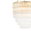 Load image into Gallery viewer, Mid-Century 7-Light Cascaded Glass Tube Tiered Chandelier
