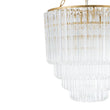 Load image into Gallery viewer, Mid-Century 7-Light Cascaded Glass Tube Tiered Chandelier
