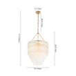 Load image into Gallery viewer, Mid-Century 7-Light Cascaded Glass Tube Tiered Chandelier
