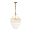 Load image into Gallery viewer, Mid-Century 7-Light Cascaded Glass Tube Tiered Chandelier
