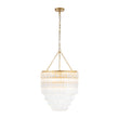 Load image into Gallery viewer, Mid-Century 7-Light Cascaded Glass Tube Tiered Chandelier
