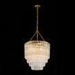 Load image into Gallery viewer, Mid-Century 7-Light Cascaded Glass Tube Tiered Chandelier

