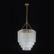 Load image into Gallery viewer, Mid-Century 7-Light Cascaded Glass Tube Tiered Chandelier

