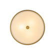 Load image into Gallery viewer, 20" Mid-Century Brass White Fabric Round Drum Ceiling Light
