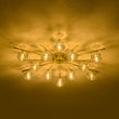 Load image into Gallery viewer, Mid-Century Sparkled Crystal Round Tiered Sputnik Ceiling Light

