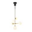 Load image into Gallery viewer, Mid-Century Tiered Frosted Glass Globe Sputnik Entry Chandelier
