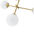 Load image into Gallery viewer, Mid-Century Tiered Frosted Glass Globe Sputnik Entry Chandelier
