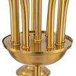 Load image into Gallery viewer, Mid-Century White Glass Globe Brass Tiered Sputnik Chandelier
