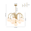 Load image into Gallery viewer, Mid-Century White Glass Globe Brass Tiered Sputnik Chandelier
