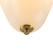Load image into Gallery viewer, Milk White Art Glass Pleated Flower Ceiling Light
