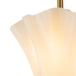 Load image into Gallery viewer, Milk White Art Glass Pleated Flower Ceiling Light
