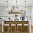 Load image into Gallery viewer, Modern 1-Light Clear Striped Glass Globe Kitchen Pendant
