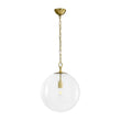 Load image into Gallery viewer, Modern 1-Light Clear Striped Glass Globe Kitchen Pendant
