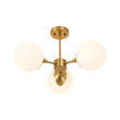 Load image into Gallery viewer, Modern 3-Light Frosted Glass Globe Sputnik Semi Flush
