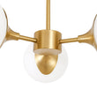 Load image into Gallery viewer, Modern 3-Light Frosted Glass Globe Sputnik Semi Flush
