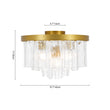Load image into Gallery viewer, Modern Brass Tiered Textured Glass Round Flush Mount

