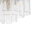 Load image into Gallery viewer, Modern Brass Tiered Textured Glass Round Flush Mount

