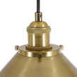 Load image into Gallery viewer, Modern Farmhouse 1-Light Brass Metal Cone Shade Pendant
