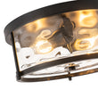 Load image into Gallery viewer, Modern Farmhouse Round Hammered Glass Drum Ceiling Light

