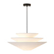 Load image into Gallery viewer, Modern Farmhouse Round Tiered Fabric Saucer Cage Chandelier
