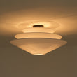 Load image into Gallery viewer, Modern Farmhouse Round Tiered Fabric Saucer Cage Chandelier
