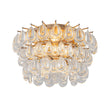 Load image into Gallery viewer, Modern Luxury Brass 3-Tier Round Crystal Drop Ceiling Light
